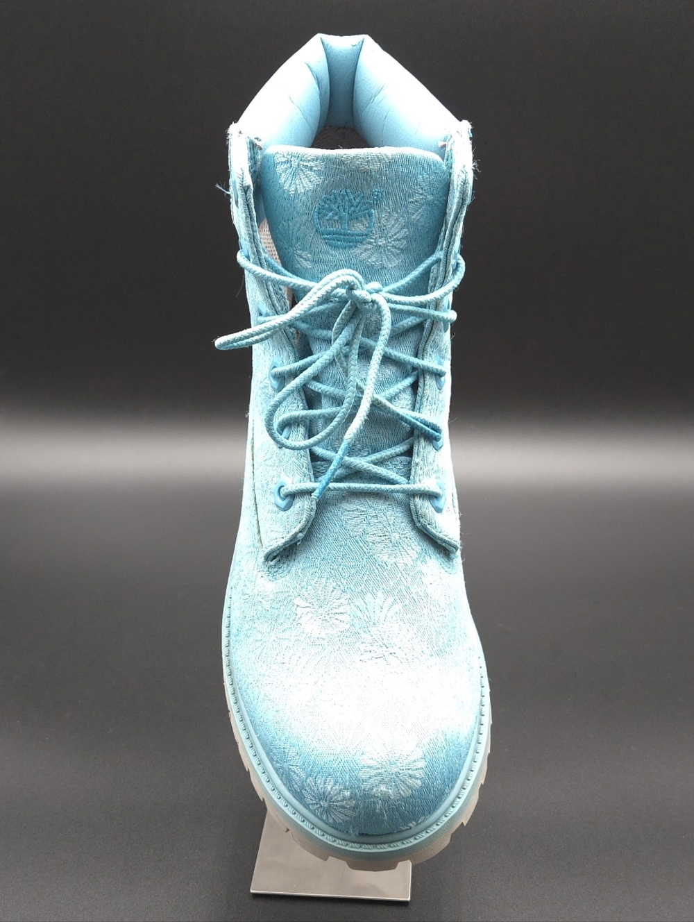 Timberland 6" Waterproof Boots Maui Blue Floral Brocade Big Kids 6‎ Women 7.5 - Picture 5 of 11